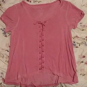 AE lace up front  T-shirt